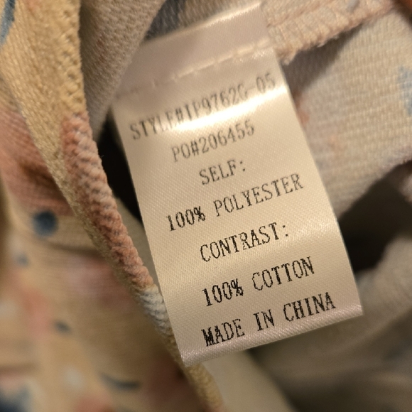 BiBi Blue Floral Denim Oversized Button Up Shirt Rustic - Picture 9 of 9